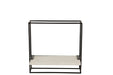 Muurrek 1plank ijzer/marmer zwart/wit small-Wandplanken-J-Line