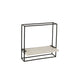 Muurrek 1plank ijzer/marmer zwart/wit small-Wandplanken-J-Line