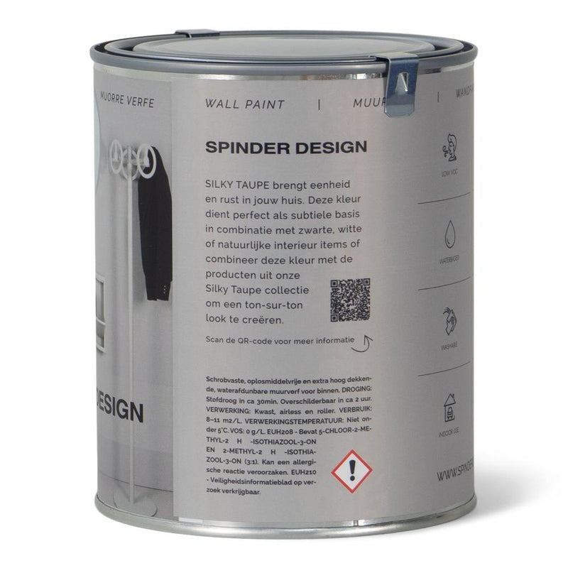 Muurverf WALL PAINT Silky Taupe 11x11x13.3cm Spinder Design-Muurverf-Spinder