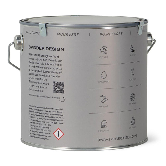 Muurverf WALL PAINT Silky Taupe 16.7x16.7x15.7cm Spinder Design-Wanddecoratie-Spinder