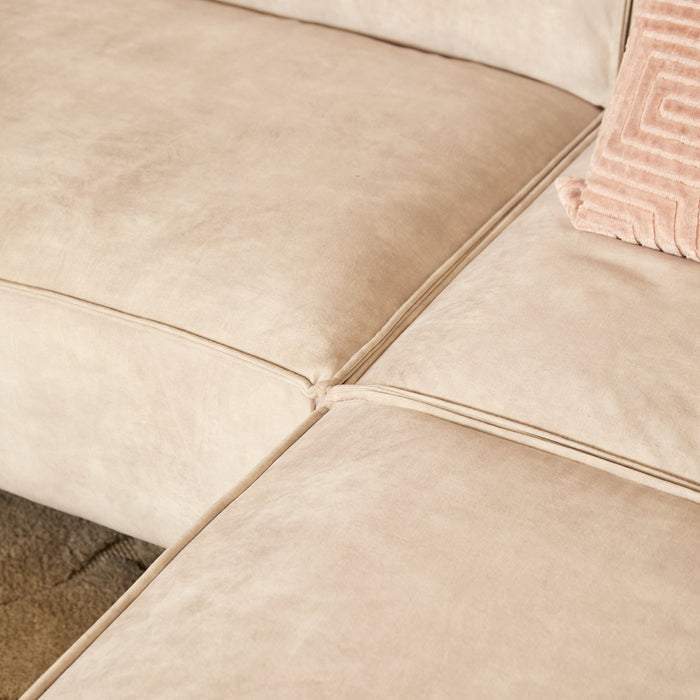 MySofa Floris| 2,5 zits + Divan Rechts | Beige | Velvet-2-Zitsbanken-Starfurn