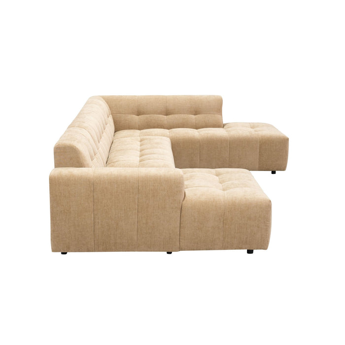 MySofa Ruby U-bank Camel Lounge L + 2,5 + Ottomane R