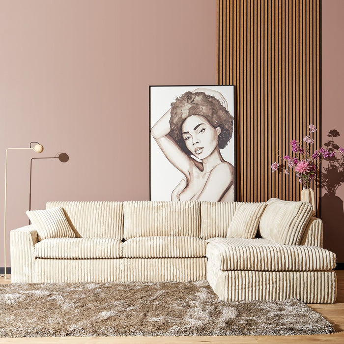 MySofa hoekbank Teddy | 5 jaar garantie | 2,5 zits + Divan Rechts-Hoekbanken-Starfurn
