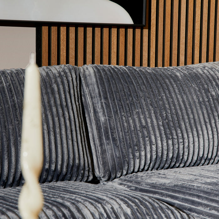 MySofa hoekbank Teddy | Antraciet | 5 jaar garantie | Divan Links + 2,5 zits-Hoekbanken-Starfurn