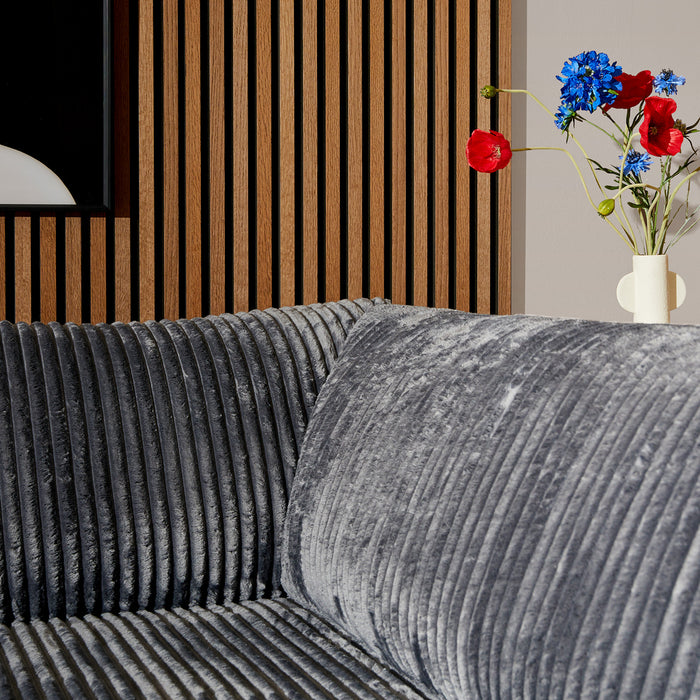 MySofa hoekbank Teddy | Antraciet | 5 jaar garantie | Divan Links + 2,5 zits-Hoekbanken-Starfurn