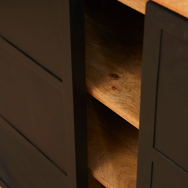 Nashville Vitrinekast 160 cm 160x45x220 cm-Vitrinekasten-Starfurn