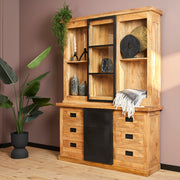Nashville Vitrinekast 160 cm 160x45x220 cm-Vitrinekasten-Starfurn