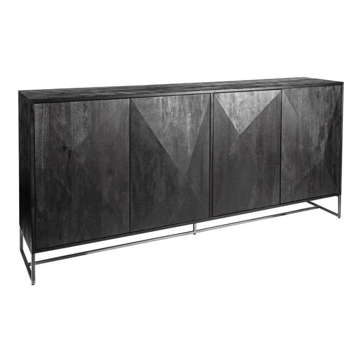 Onyx Dressoir 4 Drs Zwart/Zwart-Dressoirs-PTMD