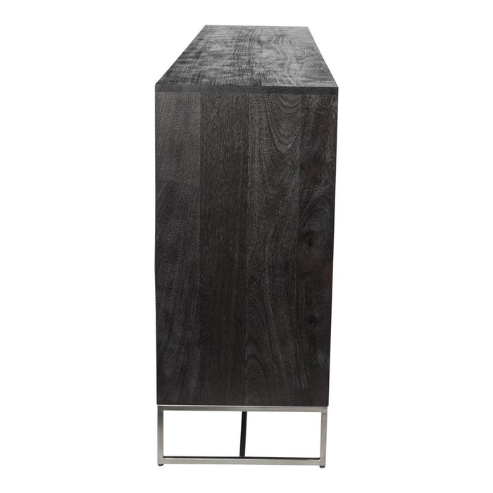 Onyx Dressoir 4 Drs Zwart/Zwart-Dressoirs-PTMD
