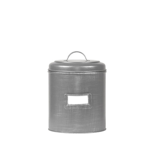 Opbergblik Antiek Grijs Metaal M 14x14x20 cm-Opbergdozen en manden-LABEL51