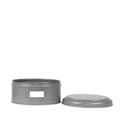 Opbergblik Antiek Grijs Metaal XL 25x25x13 cm-Opbergdozen en manden-LABEL51