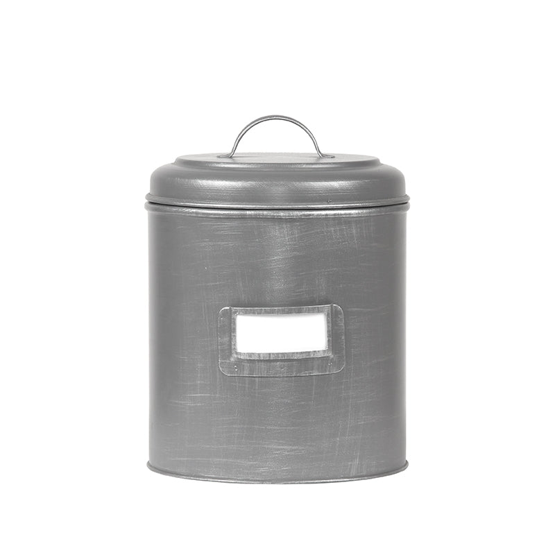 Opbergblik Antiek Grijs Metaal XL #3 20x20x25 cm-Opbergdozen en manden-LABEL51