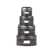 Opbergblik Antiek Zwart Metaal XL 25x25x13 cm-Opbergdozen en manden-LABEL51