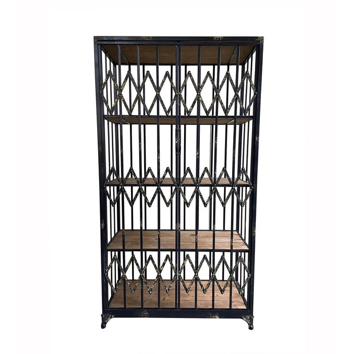 Opbergkast Alivator Kast Metaal en Hout Plank-Opbergkasten-PTMD