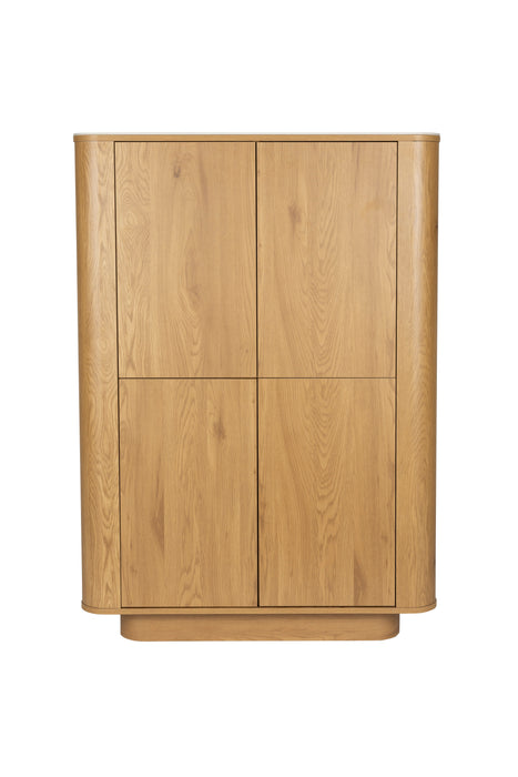 Opbergkast Almira Hout Naturel 40x100 cm-Opbergkasten-White Label Living