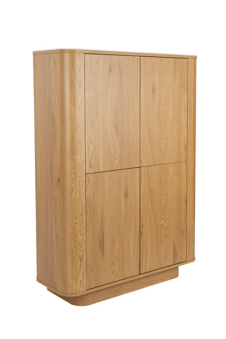 Opbergkast Almira Hout Naturel 40x100 cm-Opbergkasten-White Label Living