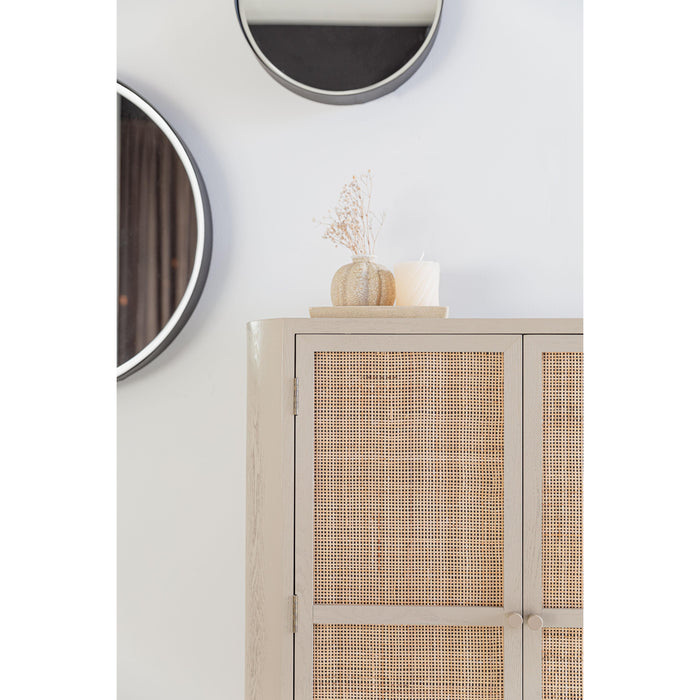 Opbergkast Amaya Low 2do MDF, Metaal Beige 38x80 cm-Opbergkasten-Creating Home