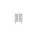 Opbergkast Amaya Low 2do MDF, Metaal Beige 38x80 cm