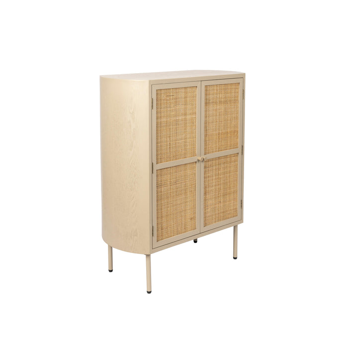 Opbergkast Amaya Low 2do MDF, Metaal Beige 38x80 cm-Opbergkasten-Creating Home