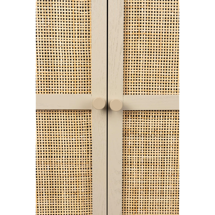 Opbergkast Amaya Low 2do MDF, Metaal Beige 38x80 cm-Opbergkasten-Creating Home
