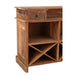 Opbergkast Barkast 2 Lades Gerecycled Hout Naturel 180x55x106 cm-Opbergkasten-J-Line