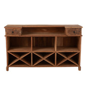 Opbergkast Barkast 2 Lades Gerecycled Hout Naturel 180x55x106 cm-Opbergkasten-J-Line