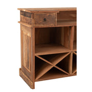 Opbergkast Barkast 2 Lades Gerecycled Hout Naturel 180x55x106 cm-Opbergkasten-J-Line