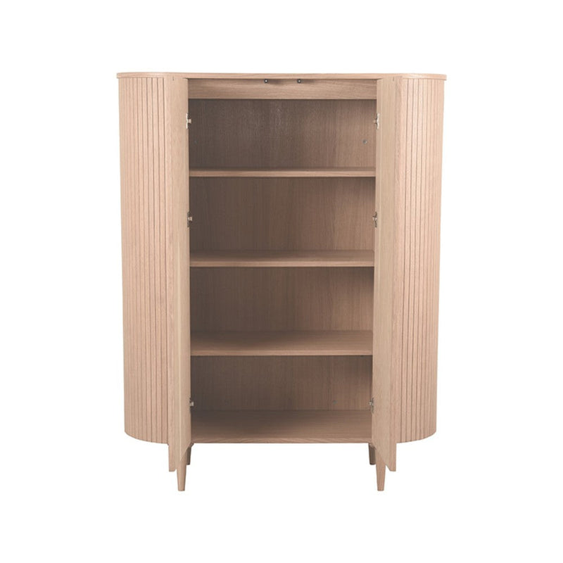 Opbergkast Bergkast Oliva Naturel Eiken 125 cm 125x47x158 cm-Opbergkasten-LABEL51