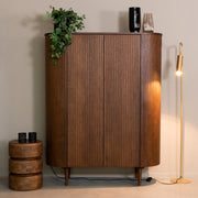 Opbergkast Bergkast Oliva Walnoot Eiken 125 cm 125x47x158 cm-Opbergkasten-LABEL51
