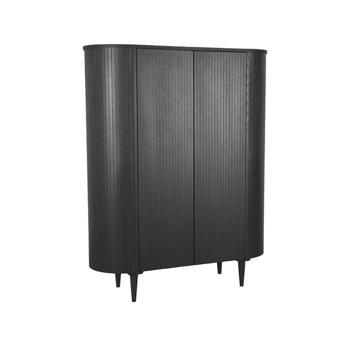 Opbergkast Bergkast Oliva Zwart Eiken 125 cm 125x47x158 cm-Opbergkasten-LABEL51