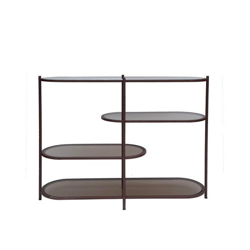 Opbergkast Brix Eettafel Glas Rood 123x38x90 cm-Opbergkasten-Livingfurn