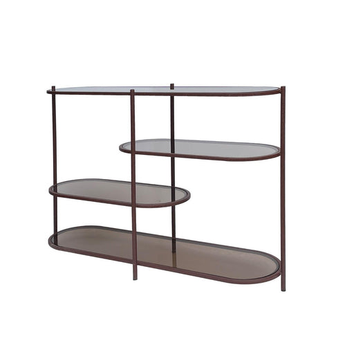 Opbergkast Brix Eettafel Glas Rood 123x38x90 cm-Opbergkasten-Livingfurn