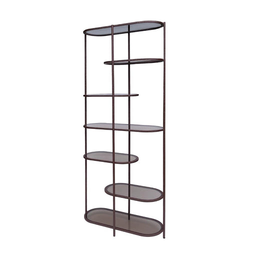 Opbergkast Brix Eettafel Glas Rood 85x35x190 cm-Opbergkasten-Livingfurn