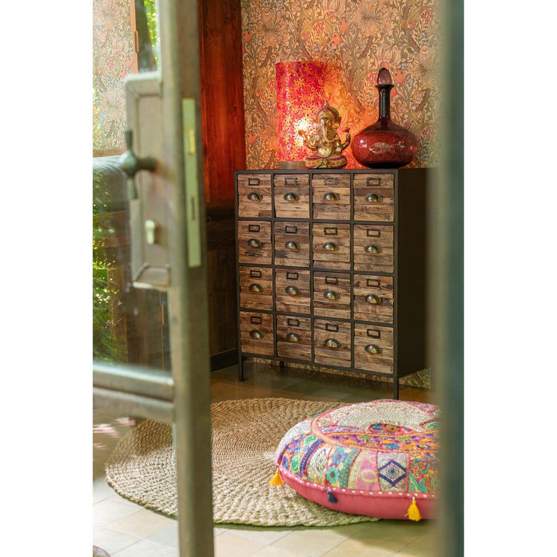 Opbergkast Bruin Ijzer 33x80 cm-Opbergkasten-J-Line