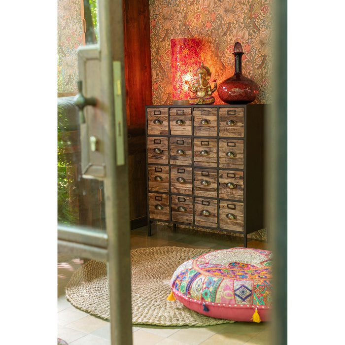 Opbergkast Bruin Ijzer 33x80 cm-Opbergkasten-J-Line