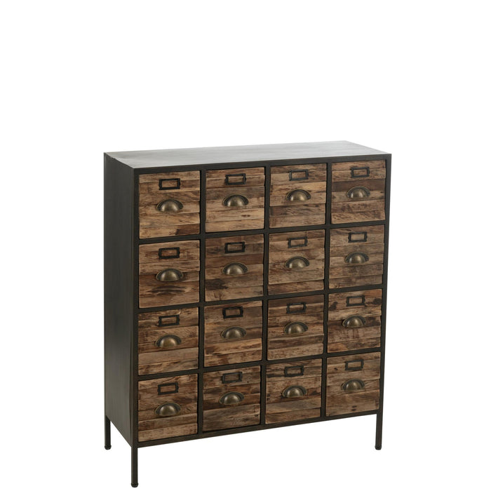 Opbergkast Bruin Ijzer 33x80 cm-Opbergkasten-J-Line