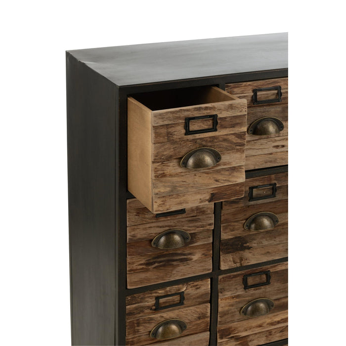 Opbergkast Bruin Ijzer 33x80 cm-Opbergkasten-J-Line
