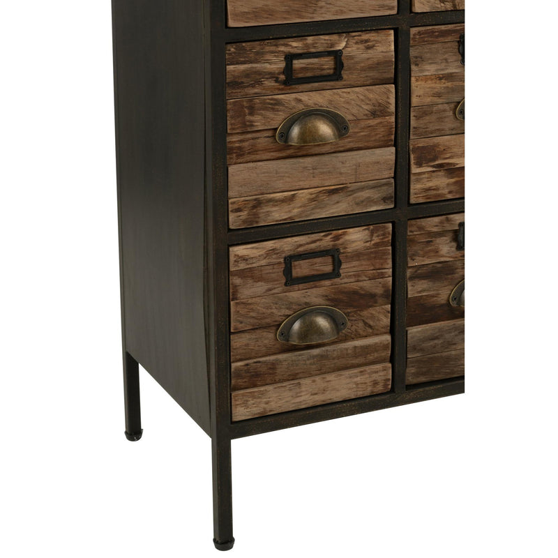 Opbergkast Bruin Ijzer 33x80 cm-Opbergkasten-J-Line