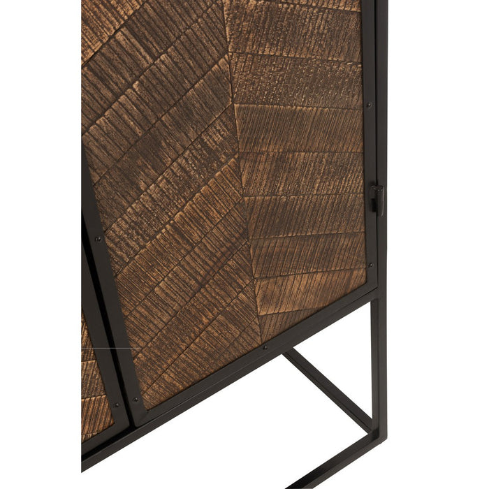 Opbergkast Bruin Mangohout hout 42x90 cm-Opbergkasten-J-Line