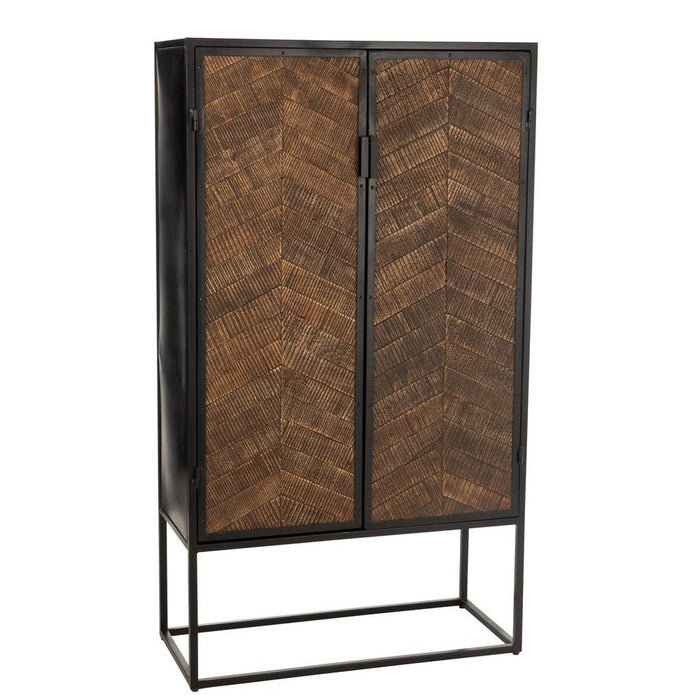 Opbergkast Bruin Mangohout hout 42x90 cm-Opbergkasten-J-Line