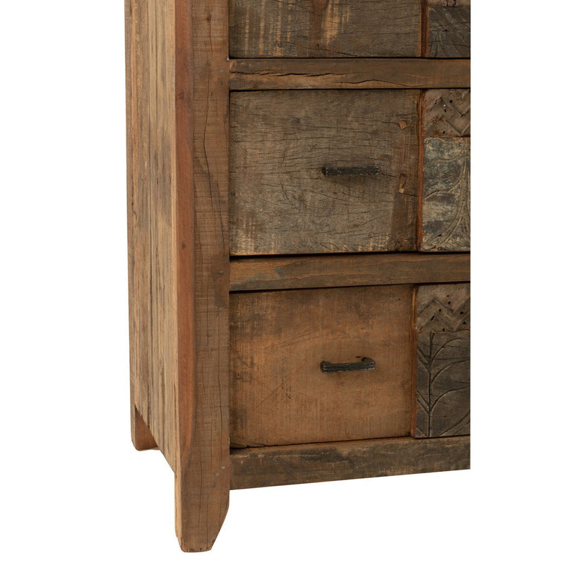 Opbergkast Bruin Recycled hout 50x100 cm-Opbergkasten-J-Line
