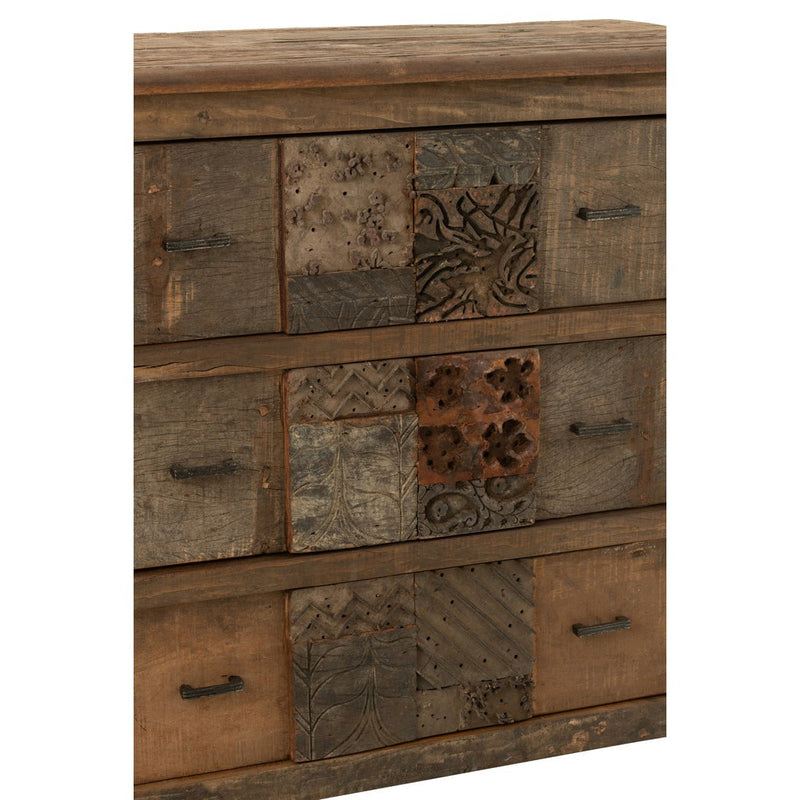 Opbergkast Bruin Recycled hout 50x100 cm-Opbergkasten-J-Line