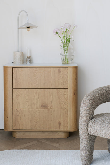 Opbergkast Drawer Almira Hout Naturel 40x90 cm-Opbergkasten-Creating Home