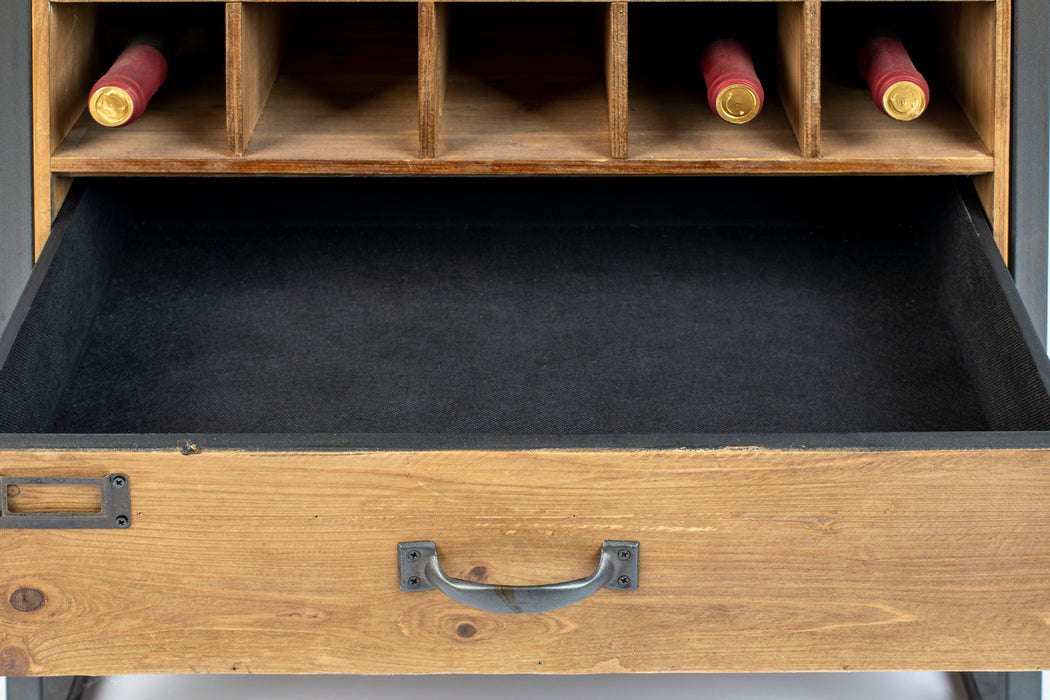 Opbergkast Edgar Fir hout, Metaal Bruin 38x56 cm-Opbergkasten-Creating Home