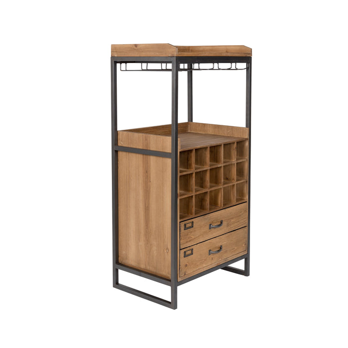 Opbergkast Edgar Fir hout, Metaal Bruin 38x56 cm-Opbergkasten-Creating Home
