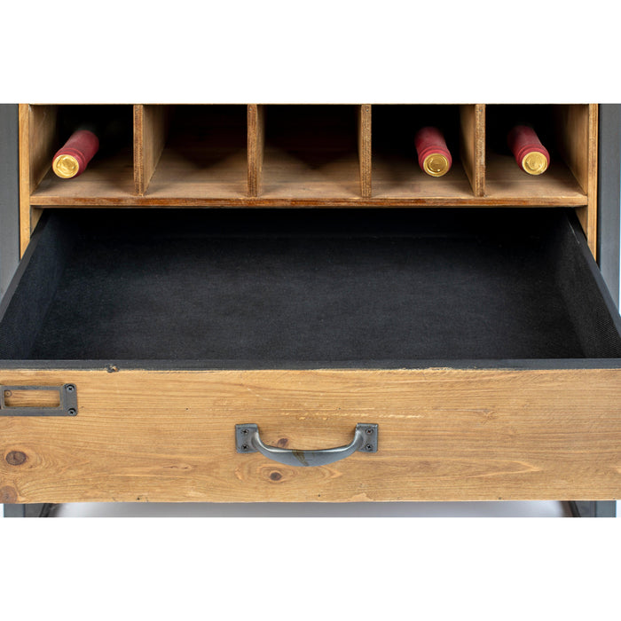 Opbergkast Edgar Fir hout, Metaal Bruin 38x56 cm-Opbergkasten-Creating Home