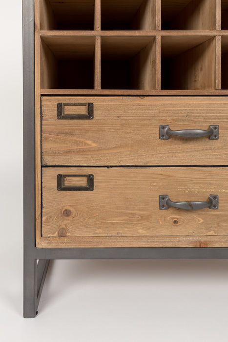 Opbergkast Edgar Fir hout, Metaal Bruin 38x56 cm-Opbergkasten-Creating Home