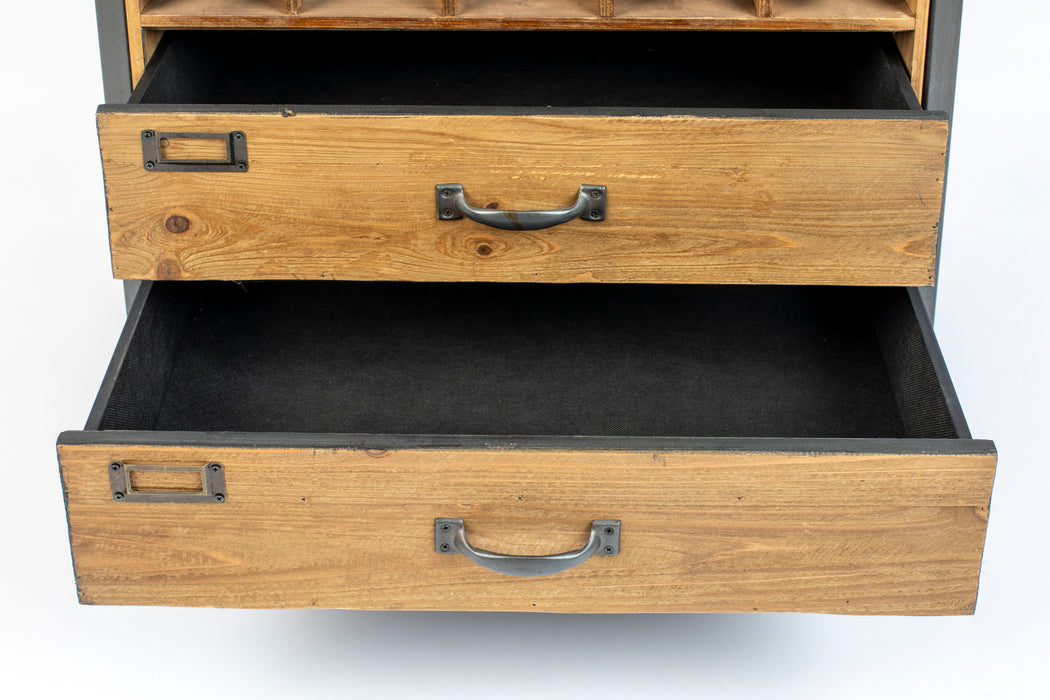 Opbergkast Edgar Fir hout, Metaal Bruin 38x56 cm-Opbergkasten-Creating Home