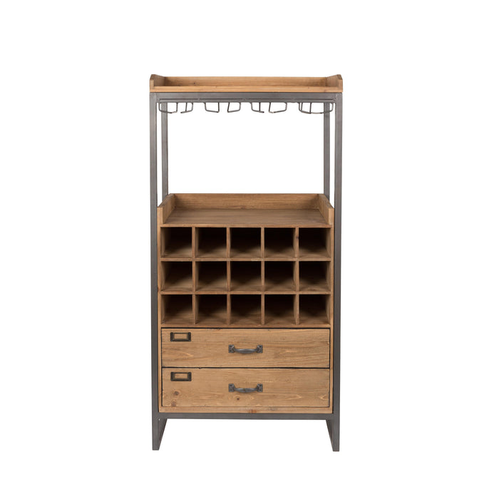 Opbergkast Edgar Fir hout, Metaal Bruin 38x56 cm-Opbergkasten-Creating Home