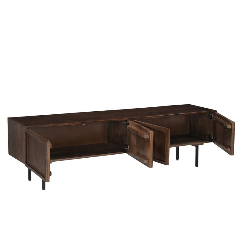 Opbergkast Elan Mangohout Bruin 40x180x50 cm-TV-meubels-Livingfurn